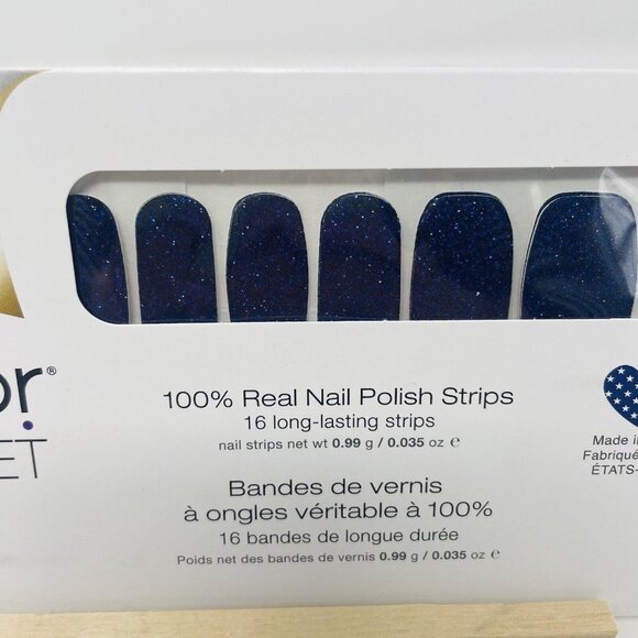Color Street 100% Nail Polish Strips Twilight Hour Blue Purple Glitter 16 Pieces - Picture 2 of 5